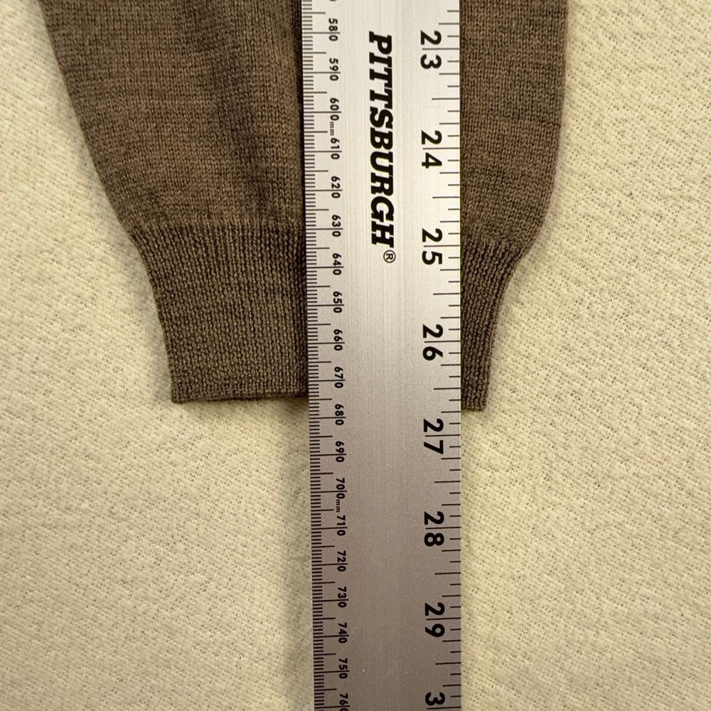 Brooks Brothers 346 Merino Wool Sweater Mens XL Brown Mock Neck Pullover - Picture 6 of 6